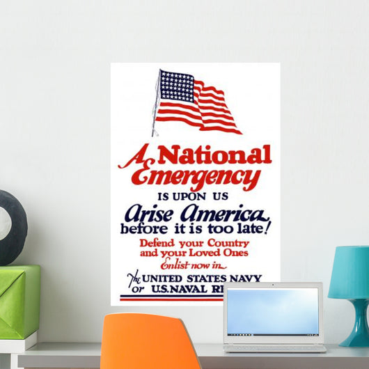 Digitally Restored War Propaganda Wall Decal Design 71