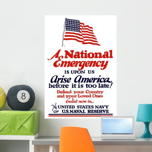 Digitally Restored War Propaganda Wall Decal Design 71