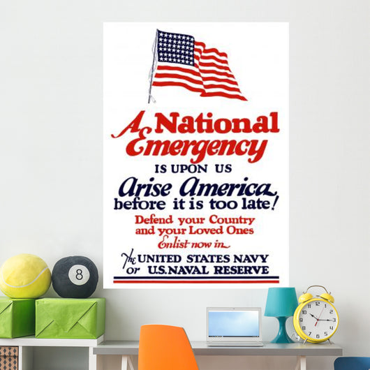Digitally Restored War Propaganda Wall Decal Design 71