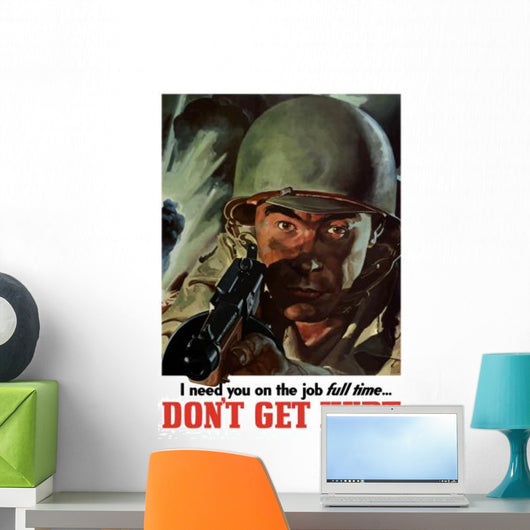 Digitally Restored War Propaganda Wall Decal Design 69