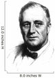 Vector Sketch Franklin Delano Wall Decal