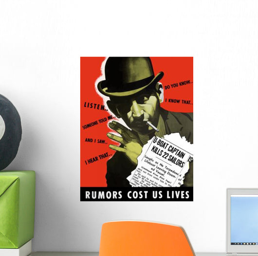 Digitally Restored War Propaganda Wall Decal Design 59