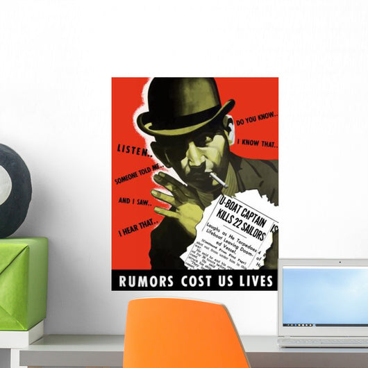 Digitally Restored War Propaganda Wall Decal Design 59