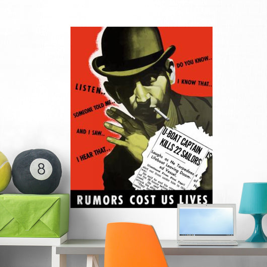 Digitally Restored War Propaganda Wall Decal Design 59