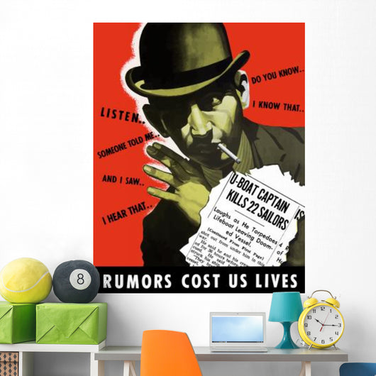 Digitally Restored War Propaganda Wall Decal Design 59