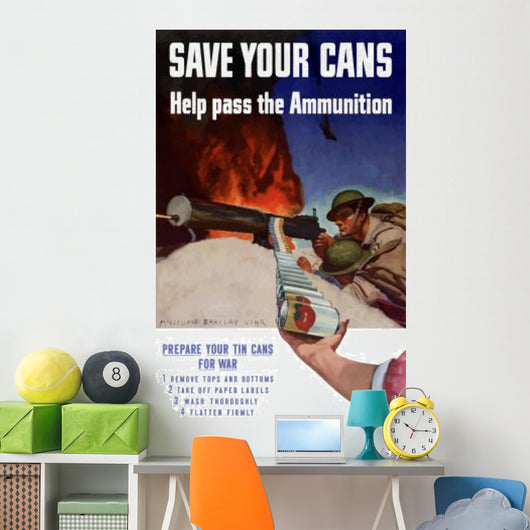Digitally Restored War Propaganda Wall Decal Design 56