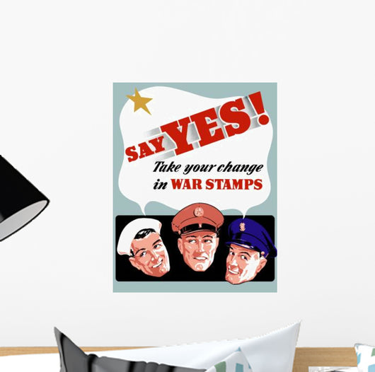 Digitally Restored War Propaganda Wall Decal Design 52