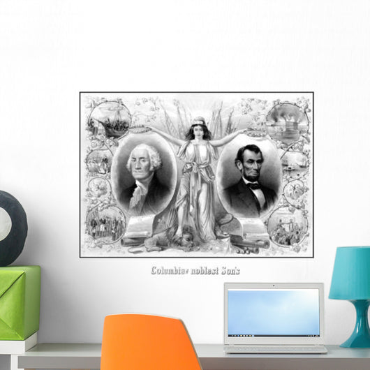 Digitally Restored American History Wall Decal Design 2
