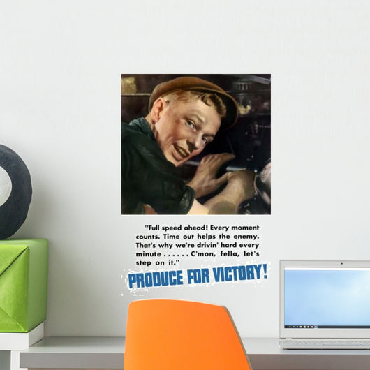 Digitally Restored War Propaganda Wall Decal Design 50