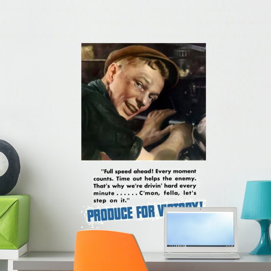 Digitally Restored War Propaganda Wall Decal Design 50