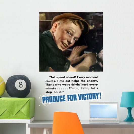 Digitally Restored War Propaganda Wall Decal Design 50