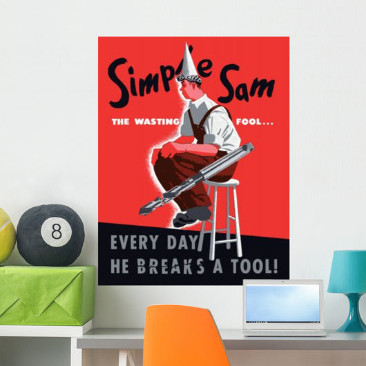 Digitally Restored War Propaganda Wall Decal Design 40