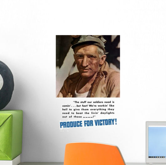 Digitally Restored War Propaganda Wall Decal Design 35