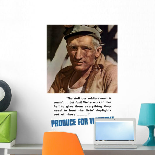 Digitally Restored War Propaganda Wall Decal Design 35
