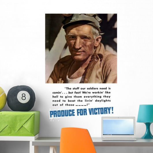 Digitally Restored War Propaganda Wall Decal Design 35