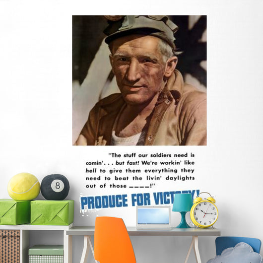 Digitally Restored War Propaganda Wall Decal Design 35