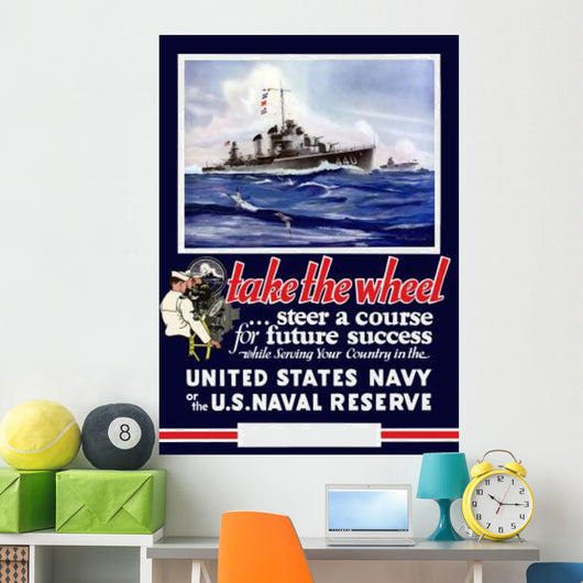 Digitally Restored War Propaganda Wall Decal Design 30