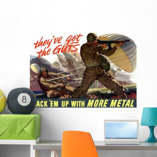 Digitally Restored War Propaganda Wall Decal Design 28