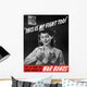 Digitally Restored War Propaganda Wall Decal Design 25