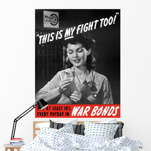 Digitally Restored War Propaganda Wall Decal Design 25
