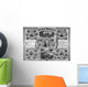 Digitally Restored Vintage Print Wall Decal Design 2