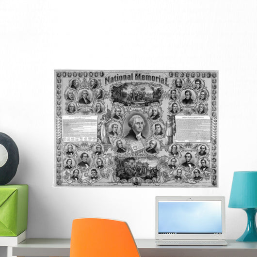 Digitally Restored Vintage Print Wall Decal Design 2