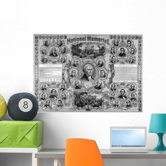 Digitally Restored Vintage Print Wall Decal Design 2