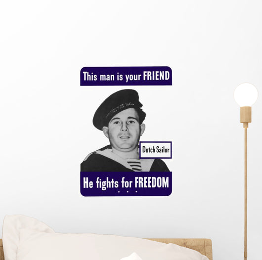 Digitally Restored War Propaganda Wall Decal Design 19