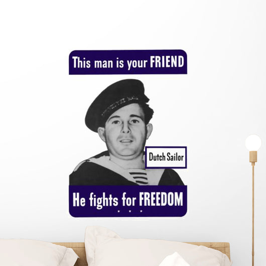 Digitally Restored War Propaganda Wall Decal Design 19