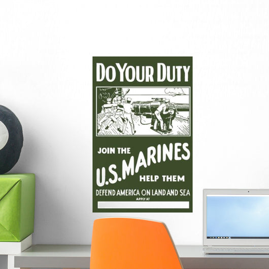 Digitally Restored War Propaganda Wall Decal Design 12