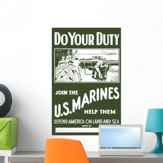 Digitally Restored War Propaganda Wall Decal Design 12