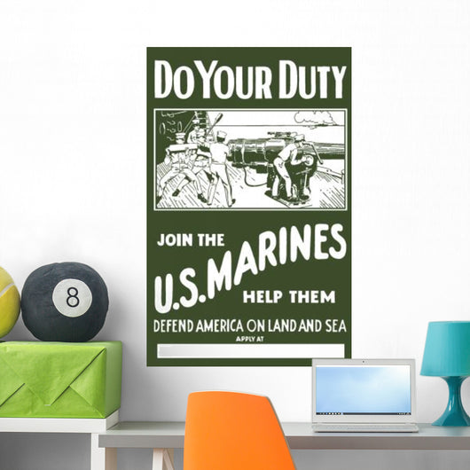 Digitally Restored War Propaganda Wall Decal Design 12