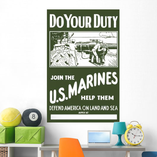 Digitally Restored War Propaganda Wall Decal Design 12