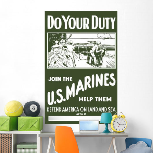 Digitally Restored War Propaganda Wall Decal Design 12