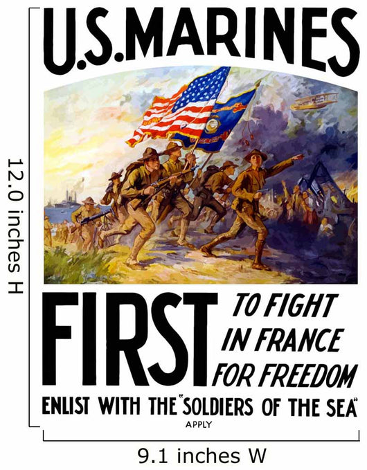 Digitally Restored War Propaganda Wall Decal Design 8