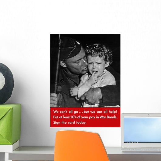 Digitally Restored War Propaganda Wall Decal Design 1