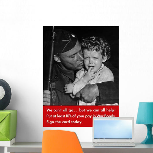 Digitally Restored War Propaganda Wall Decal Design 1