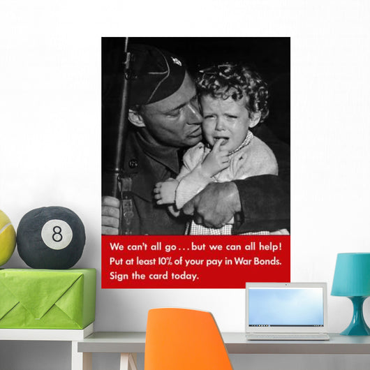 Digitally Restored War Propaganda Wall Decal Design 1