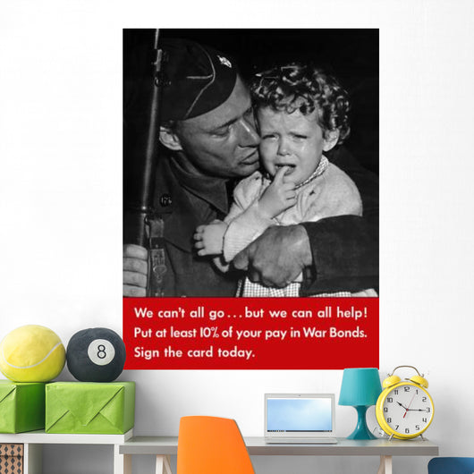 Digitally Restored War Propaganda Wall Decal Design 1
