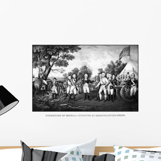Revolutionary War Print Showing Wall Decal