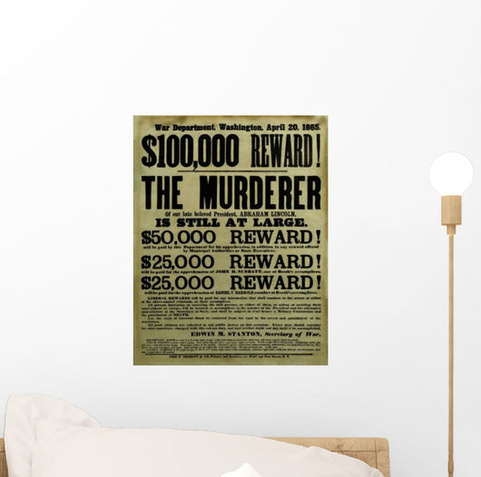 Vintage Civil War Wanted Wall Decal