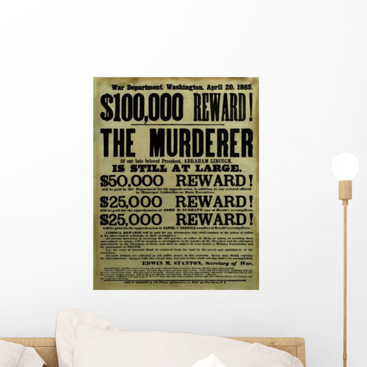 Vintage Civil War Wanted Wall Decal