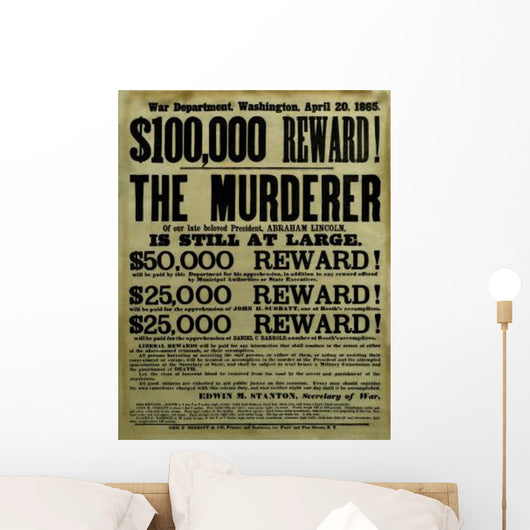 Vintage Civil War Wanted Wall Decal