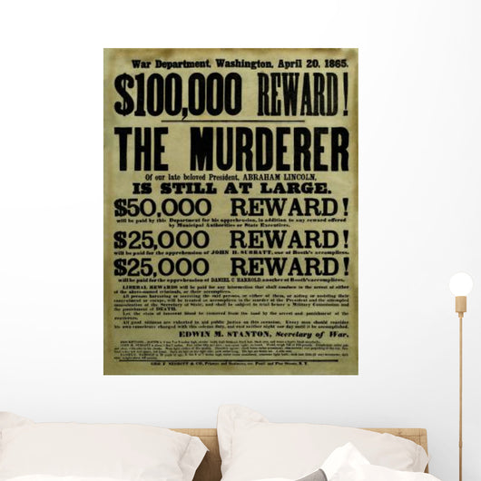 Vintage Civil War Wanted Wall Decal