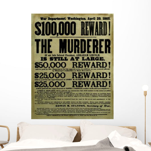Vintage Civil War Wanted Wall Decal