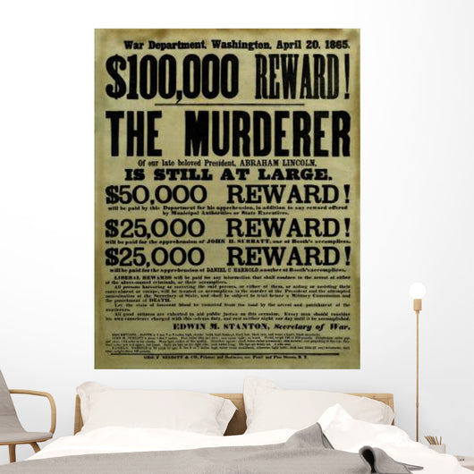 Vintage Civil War Wanted Wall Decal