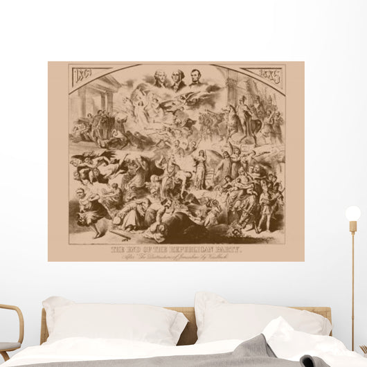 Vintage American History Print Wall Decal Design 27