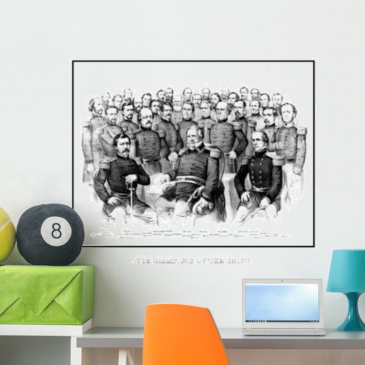 American Civil War Print Wall Decal