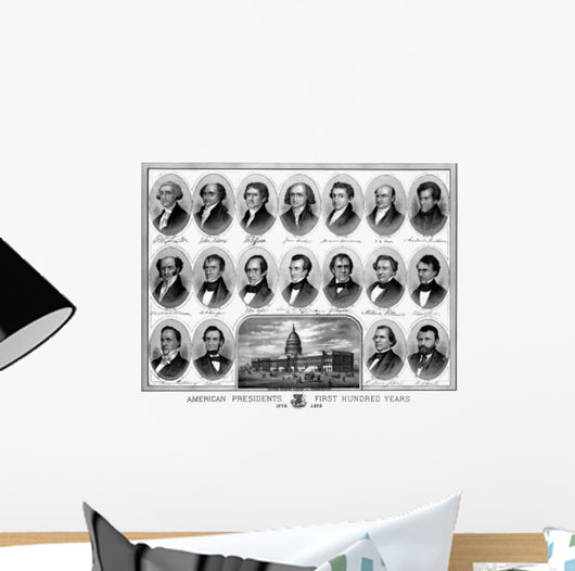 Vintage American History Print Wall Decal Design 21