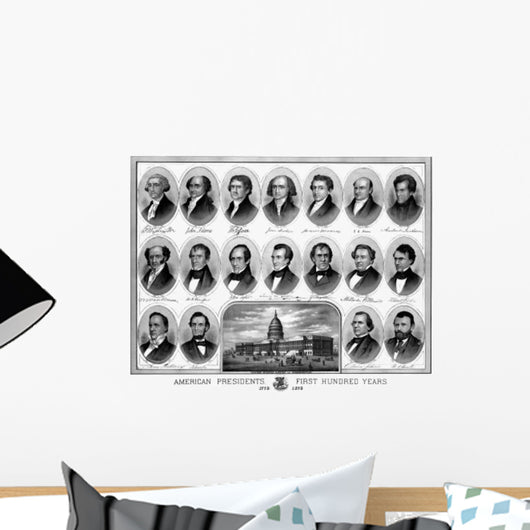 Vintage American History Print Wall Decal Design 21